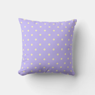 Polka-Punkte und Dots-Lavendel und Gelb Kissen