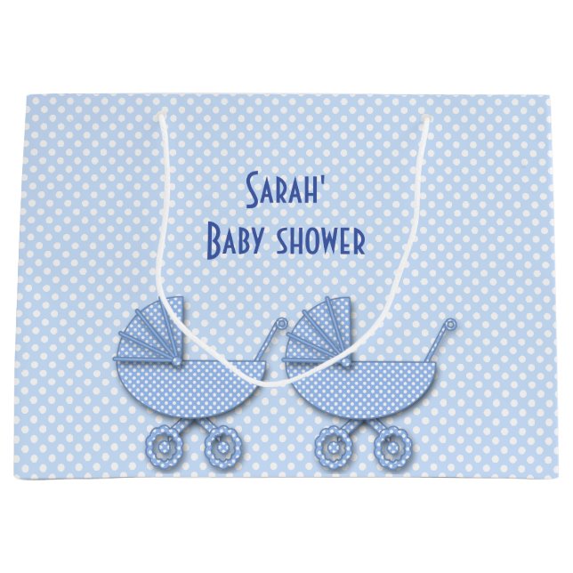 Polka-Punkte von zwei Jungen Große Geschenktüte (Vorderseite)