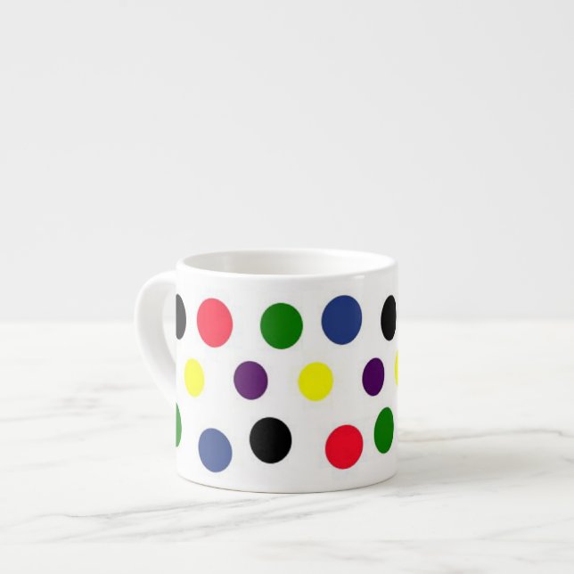 Polka-Punkteespresso-Tasse Espressotasse (Vorderseite Links)