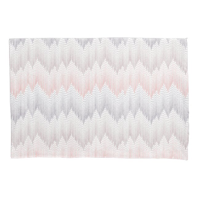 Polka punktiertes Bergspitze-Muster Kissenbezug (Vorderseite-Links)