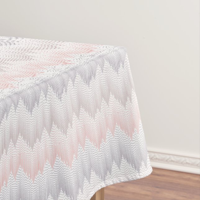 Polka punktiertes Bergspitze-Muster Tischdecke (Beispiel)