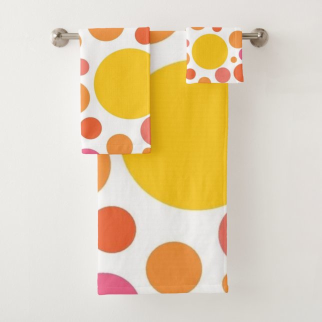 Polka-Punktmuster Badhandtuch Set (Insitu)