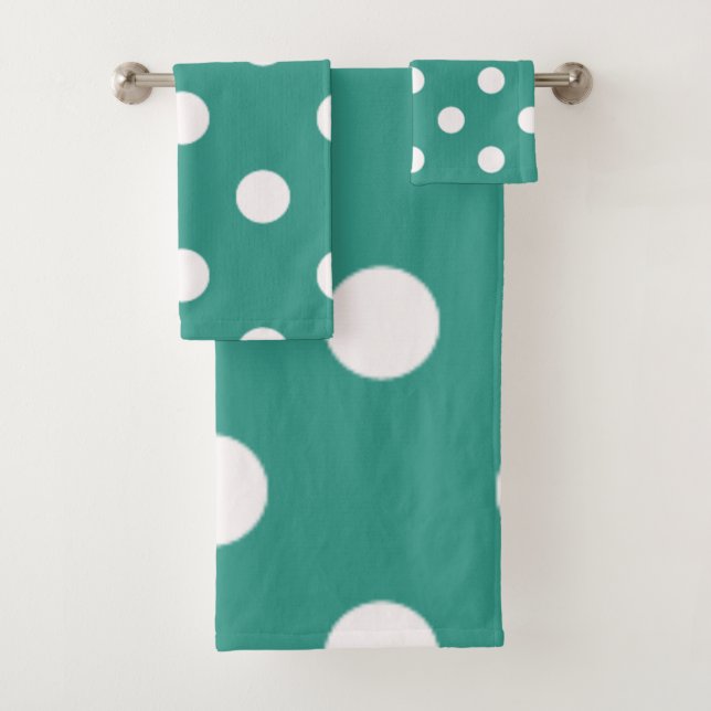 Polka-Punktmuster Badhandtuch Set (Insitu)