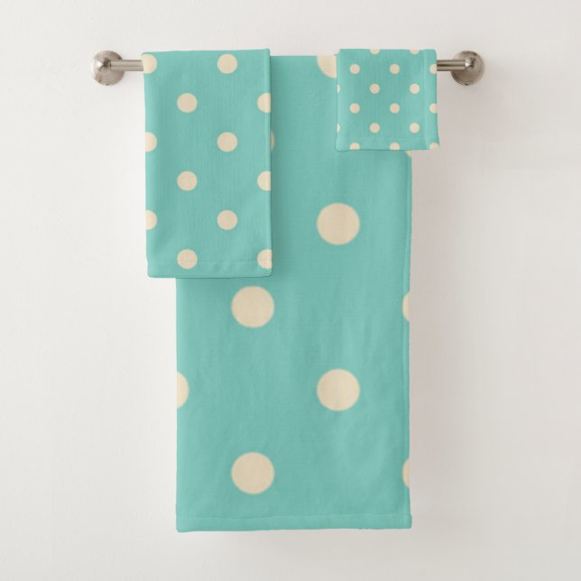 Polka-Punktmuster Badhandtuch Set (Insitu)