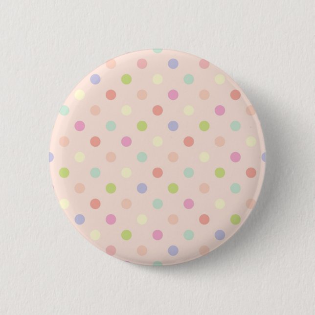 Polka-Punktmuster Button (Vorderseite)