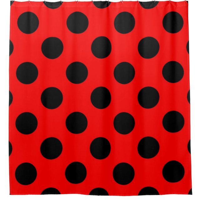 Polka-Punktmuster Duschvorhang (Vorderseite)