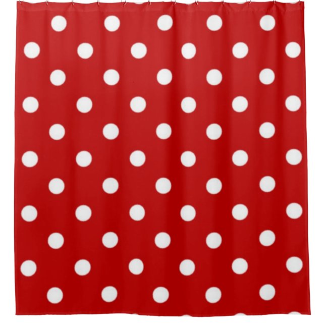 Polka-Punktmuster Duschvorhang (Vorderseite)