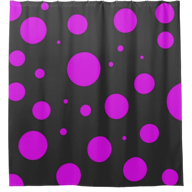 Polka-Punktmuster Duschvorhang (Vorderseite)