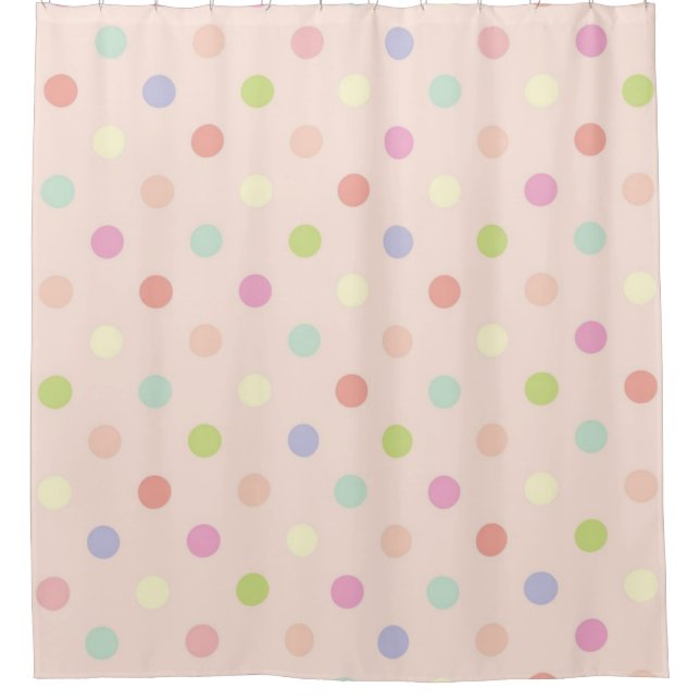 Polka-Punktmuster Duschvorhang (Vorderseite)