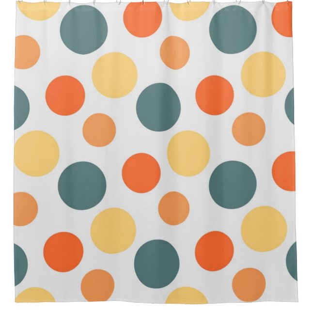 Polka-Punktmuster Duschvorhang (Vorderseite)