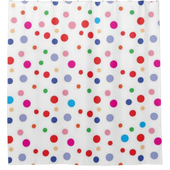Polka-Punktmuster Duschvorhang (Vorderseite)