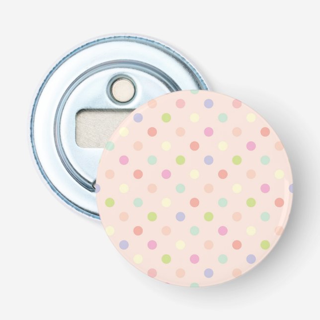 Polka-Punktmuster Flaschenöffner (Vorderseite)