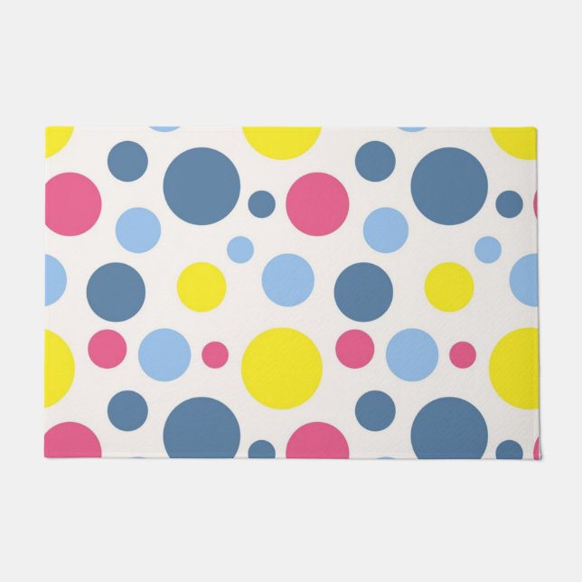 Polka-Punktmuster Fußmatte (Vorderseite)