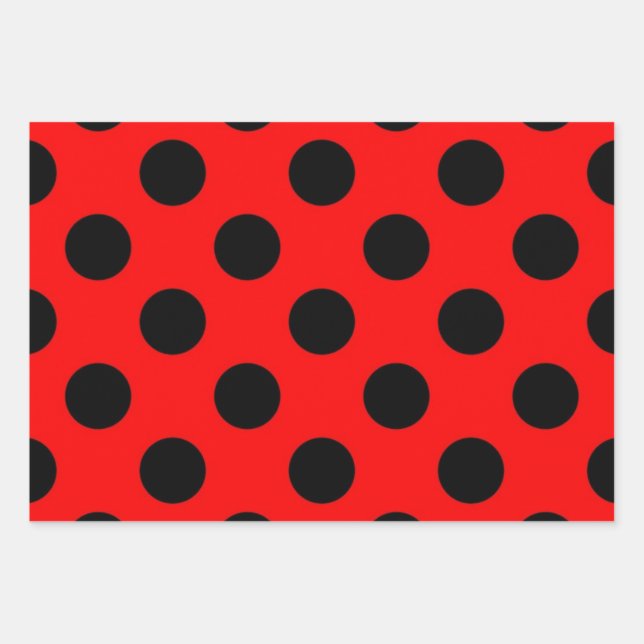 Polka-Punktmuster Geschenkpapier Set (Vorderseite)