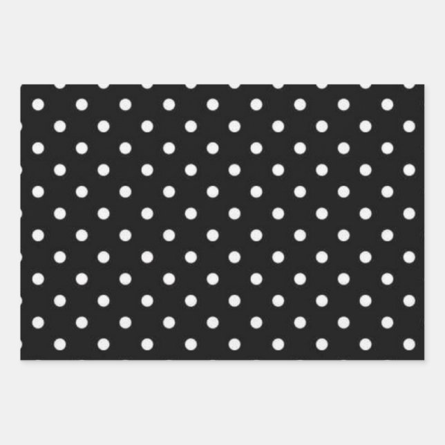 Polka-Punktmuster Geschenkpapier Set (Vorderseite)