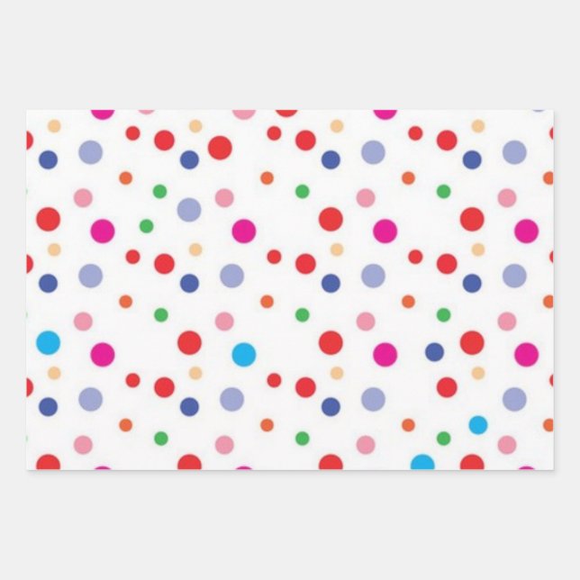 Polka-Punktmuster Geschenkpapier Set (Vorderseite)