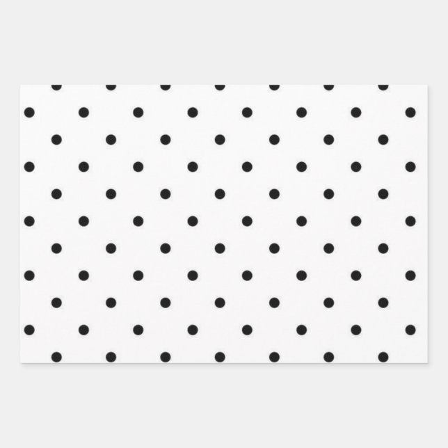 Polka-Punktmuster Geschenkpapier Set (Vorderseite)