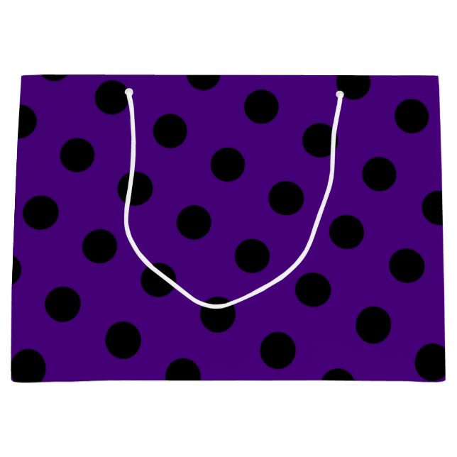 Polka-Punktmuster Große Geschenktüte (Vorderseite)