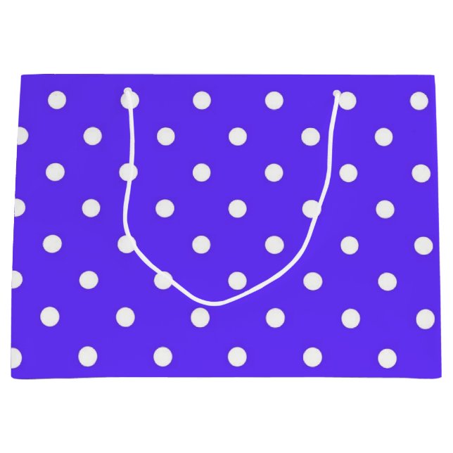 Polka-Punktmuster Große Geschenktüte (Vorderseite)