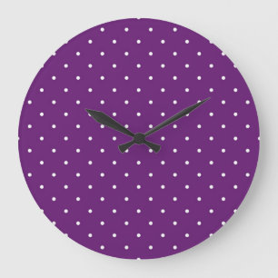 Polka-Punktmuster Große Wanduhr
