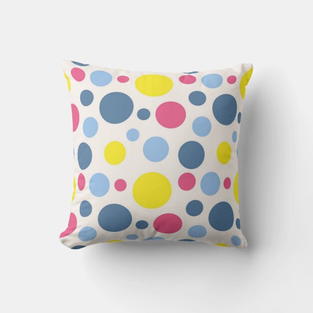 Polka-Punktmuster Kissen (Vorderseite)
