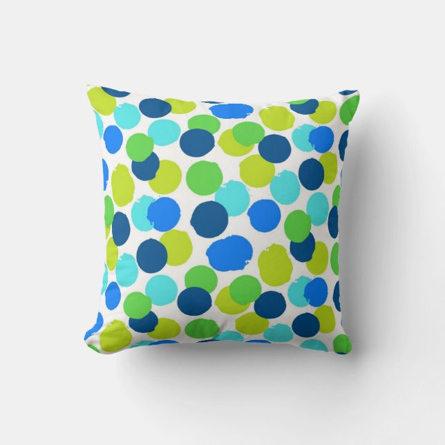 Polka-Punktmuster Kissen (Vorderseite)