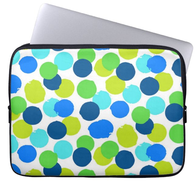 Polka-Punktmuster Laptopschutzhülle (Vorderseite)