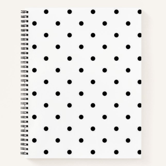 Polka-Punktmuster Notizbuch (Vorderseite)