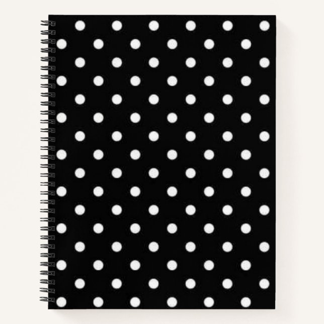 Polka-Punktmuster Notizbuch (Vorderseite)