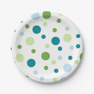 Polka-Punktmuster Pappteller