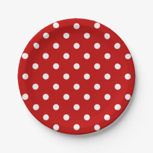Polka-Punktmuster Pappteller