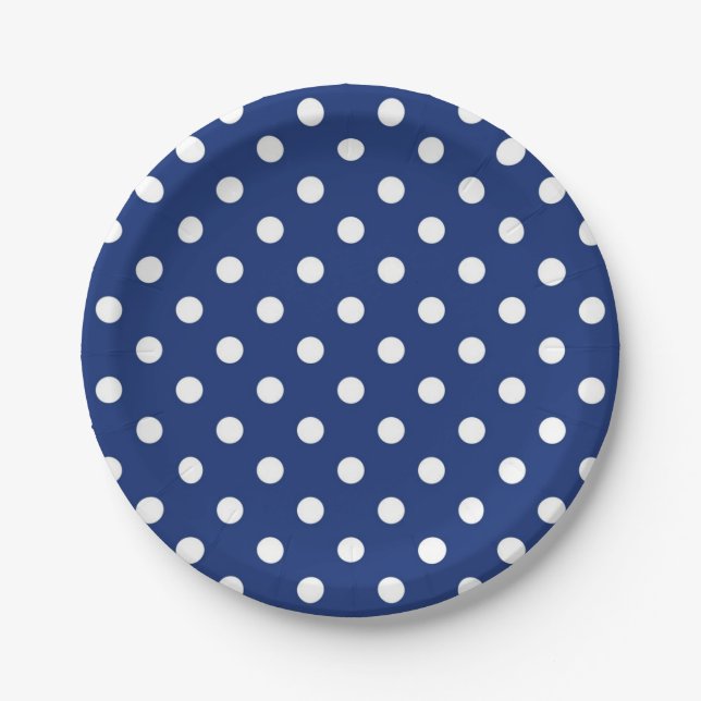Polka-Punktmuster Pappteller (Vorderseite)