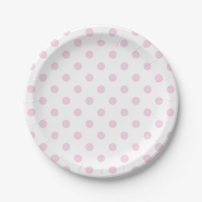 Polka-Punktmuster Pappteller (Vorderseite)