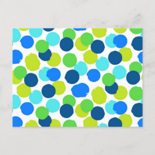 Polka-Punktmuster Postkarte