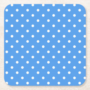 Polka-Punktmuster Rechteckiger Pappuntersetzer