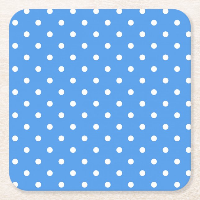 Polka-Punktmuster Rechteckiger Pappuntersetzer (Vorderseite)