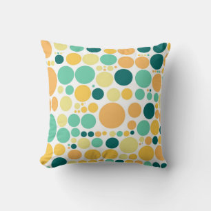 Polka-Punktmuster Retro Orange Blue Kissen