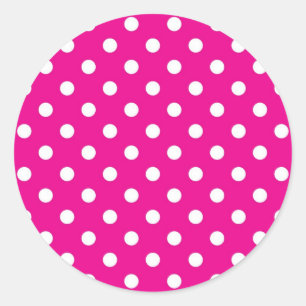 Polka-Punktmuster Runder Aufkleber