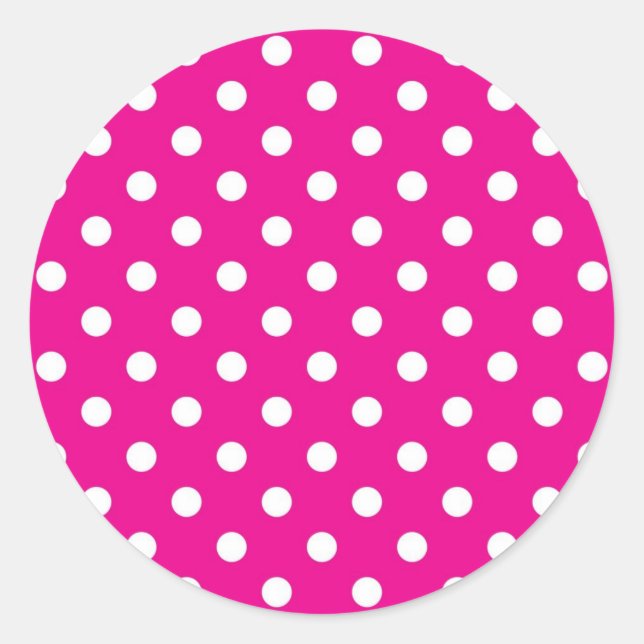 Polka-Punktmuster Runder Aufkleber (Vorderseite)