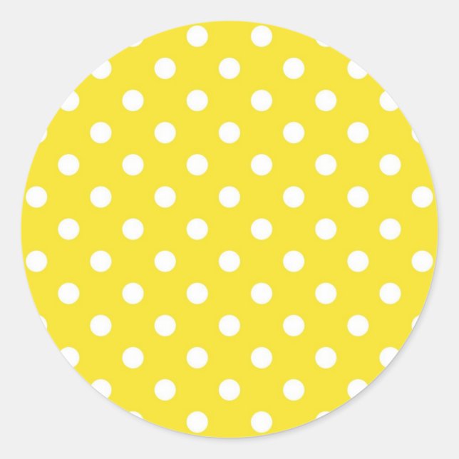Polka-Punktmuster Runder Aufkleber (Vorderseite)