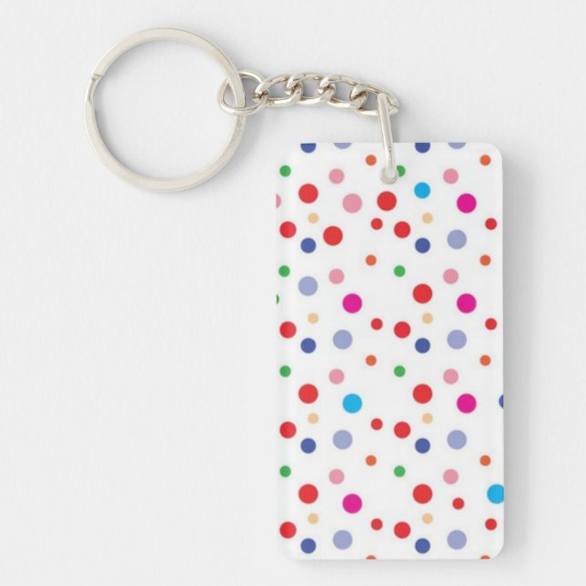 Polka-Punktmuster Schlüsselanhänger (Vorderseite)