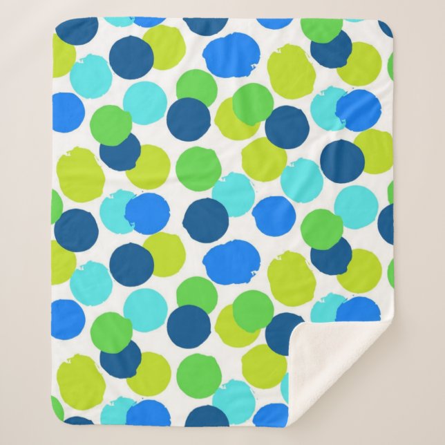 Polka-Punktmuster Sherpadecke (Vorderseite)