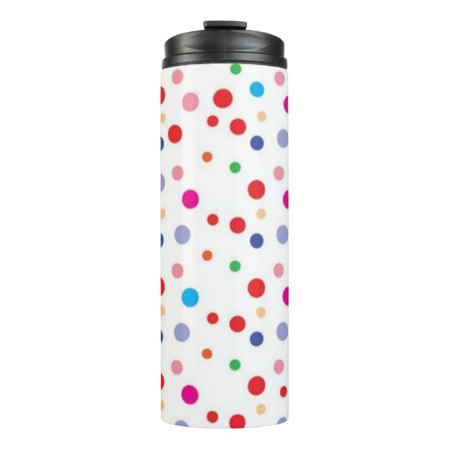 Polka-Punktmuster Thermosbecher (Vorderseite)