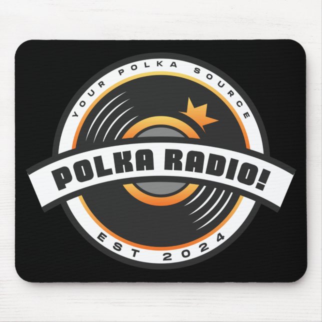 Polka Radio-Mauspad (Schwarz) Mousepad (Vorne)