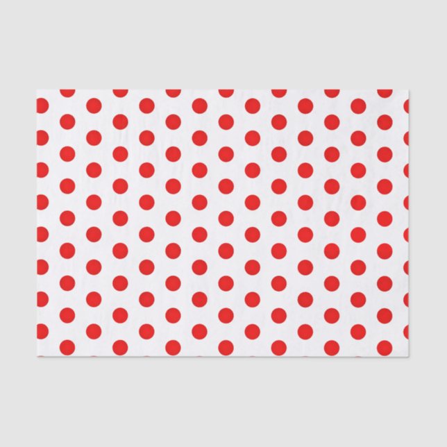 Polka Red Dots Papiertücher drucken Seidenpapier (Vorderseite)