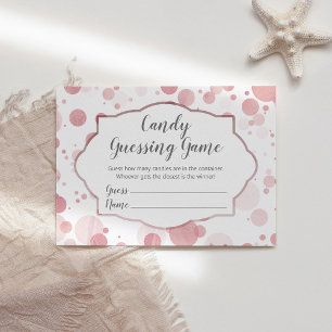 Polka schätzt, wie viele Candies trendige Rose Gol Begleitkarte