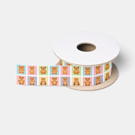 Polka-Teddybär-Satin-Band Satinband
