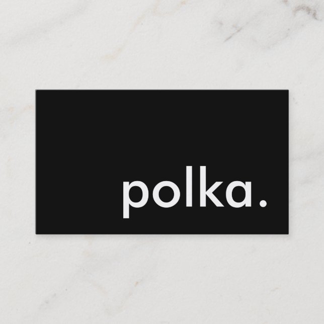 Polka. Visitenkarte (Vorderseite)