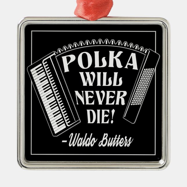 Polka wird niemals Dresdenfans Die Ornament Aus Metall (Vorne)