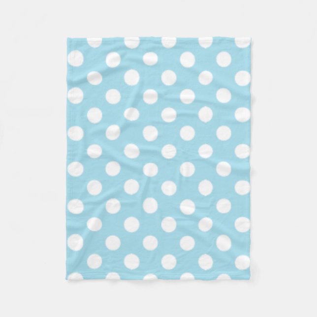 Polkadotted Option Foto Blue Fleecedecke (Vorderseite)